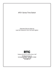 RTC AP21 Series Operation & Service Manual