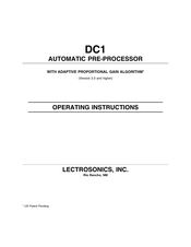 Lectrosonics DC1 Operating Instructions Manual
