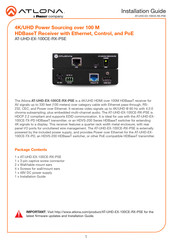 Atlona AT-UHD-EX-100CE-RX-PSE Installation Manual
