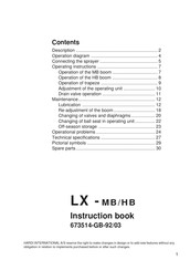 Hardi LX-MB Series Instruction Book