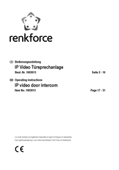 Renkforce 1603013 Operating Instructions Manual