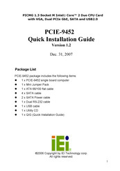 Iei Technology PCIE-9452 Quick Installation Manual