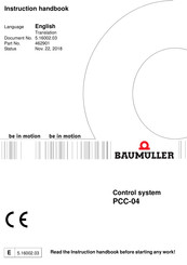 Baumuller PCC-04 Instruction Handbook Manual