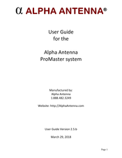 Alpha Antenna ProMaster User Manual