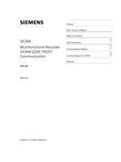 Siemens SICAM Q200 7KG97 Manual