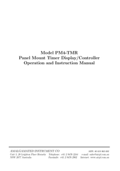 Amalgamated Instrument PM4-TMR Operation And Instruction Manual