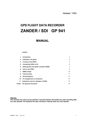 ZANDER SDI GP 941 Manual