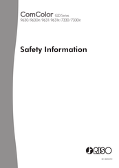 Riso ComColor GD9631 Safety Information Manual