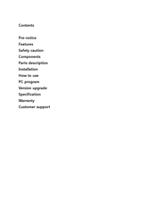 TecnoSmart TVC MINIDVR1 User Manual