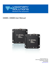 Visionary solutions PacketAV E4000 Manuals | ManualsLib