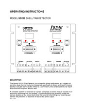 Prime Controls SD220 Operating Instructions Manual