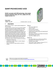 Phoenix Contact QUINT-PS/24DC/24DC/5/CO Datasheet