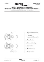 Spirax Sarco MSC08-P Installation And Maintenance Instructions Manual