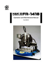 Hakko Electronics FR-1418 Operation And Maintenance Manual