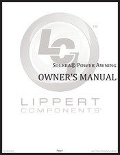 Lippert Components Solera Owner's Manual