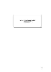 Phyaction PERFORMA + Service Information