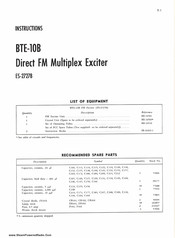 RCA BTE-10B Instructions Manual