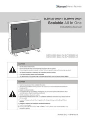 Hansol Scalable All In One ELSR103-00001 Installation Manual
