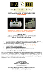 EZ-FLO EZ017HC Installation And Operating Manual