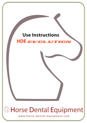 Horse Dental Equipment HDE Evolution Use Instructions