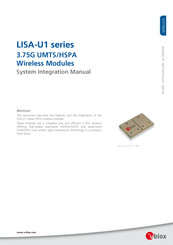 Ublox LISA-U1 Series System Integration Manual