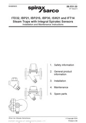 Spirax Sarco IBP21S Installation And Maintenance Instructions Manual