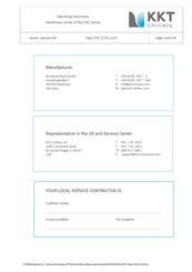 KKT KPC 212-L-U/S Operating	 Instruction