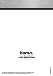 Hama Nano 00053330 Operating	 Instruction
