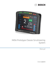 Bosch IMSA Prototype Classes Scrutineering System Manual