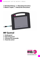 Abicor Binzel MF Control Operating Instructions Manual