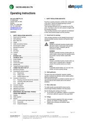 ebm-papst S4E350-AN02-60-CTN Operating Instructions Manual