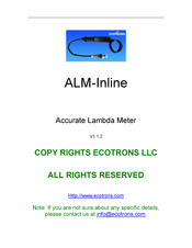 ECOTRONS ALM-Inline Manual