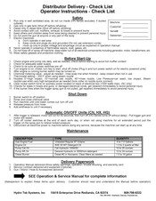 Hydro Tek Hot-2-Go Series Operator Instructions