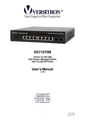 Versitron Web Smart+ SG71070M User Manual