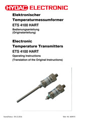 HYDAC ELECTRONIC ETS 4100 HART Operating Instructions Manual