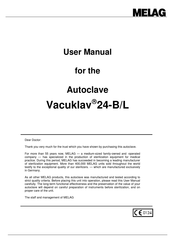 MELAG Vacuklav 24-B/L User Manual