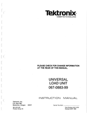 Tektronix 067-0883-99 Instruction Manual