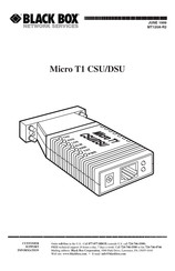 Black Box Micro T1 CSU Manual