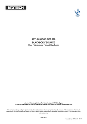 Isotech Saturn 878 User Maintenance Manual/Handbook