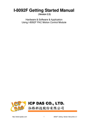 ICP DAS USA I-8092F Getting Started Manual