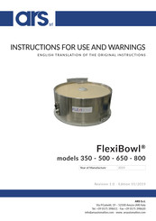 ARS Automation FlexiBowl 500 Instructions For Use Manual