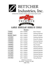 BETTCHER INDUSTRIES Whizard Trimmer II Series Operating Instructions And Spare Parts Lists