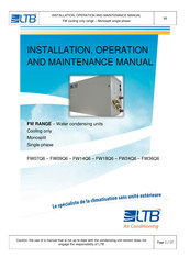 LTB FW24Q6 Installation, Operation And Maintenance Manual