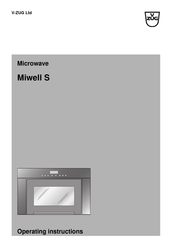 V-ZUG Miwell S Series Operating Instructions Manual