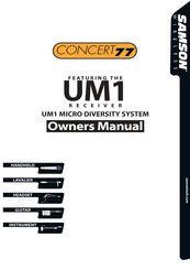 Samson Concert 77 UM1 Owner's Manual