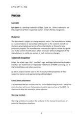 EPIC OPTIX Eagle-2 User Manual