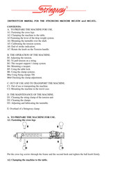 Stringway MS140N Instruction Manual