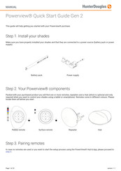 Hunter Douglas Powerview Gen 2 Quick Start Manual