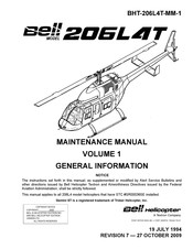 BELL HELICOPTER 206L4T Maintenance Manual