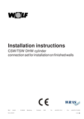 Wolf TSW-120 Installation Instructions